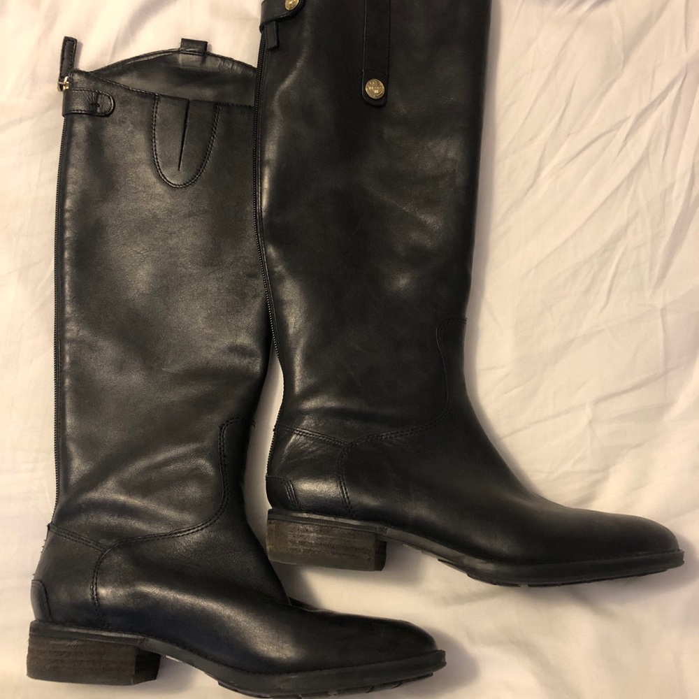 Sam Edelman Black Leather Riding Boots